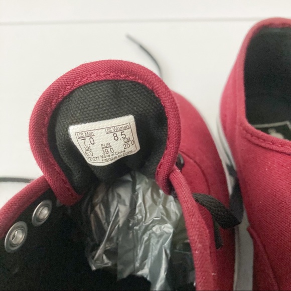 Vans Lo Pro Skate Shoes Size 8.5 Burgundy - Picture 7 of 8